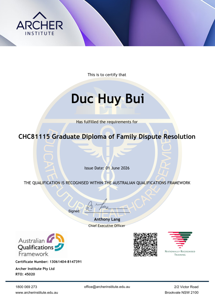 Graduate Diploma of Family Dispute Resolution